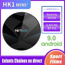 hk1 mini Android TV Box 9.0 HD 1080P 4K avec le meilleur iptv gratuit