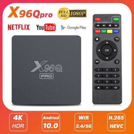 Android tv box X96 Q Pro Android 10.0 2.4G/5G decoder 4K Smart Box