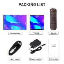 x88 pro 10 tv box android BT4.0 4K RK3318 Smart Media Player avec iptv 1 an