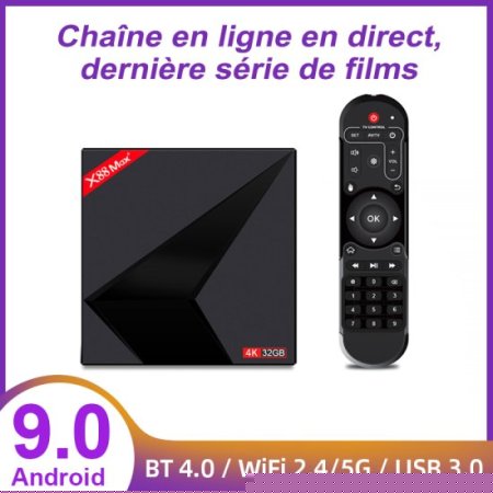 X98 mini Box Android 11 Amlogic S905W2 4K avec 12 Mois de Live Francais - Taxe Gratuite