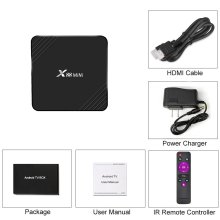 Smart TV Box X88mini Android 9.0 Lecteur multimedia en continu Quad-Core