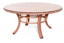 Стол садовый бежевый разборный d-160 см SM-71122 с доставкой по России от фирмы Изумруд