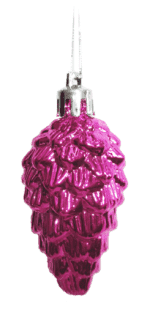 Ёлочное украшение "Шишки" набор (3шт) (H-6см) цвет: розовый DN-32062 оптом