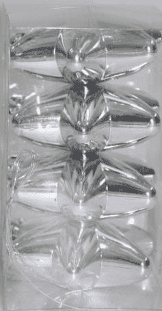 Звезда-декор новогодний (h-8см) набор (4шт) цв.серебро DN-53162 оптом