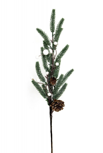 Ветка-декор новогодний (L-61см) DN-58747 (упаковка 6шт) оптом