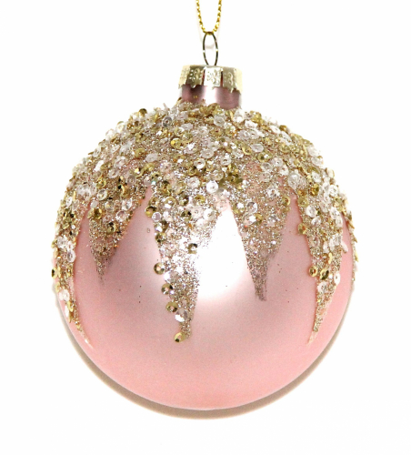 Шар-ёлочное украшение (d-8см) DN-61628    (упаковка 12шт) оптом