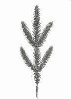 Ветка-декор новогодний цв.серебро (L-26см) DN-58807                 (упаковка 72шт) с доставкой по России от фирмы Изумруд