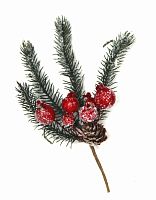 Ветка-декор новогодний (L-20см) SC-45883                   (упаковка 96шт) с доставкой по России от фирмы Изумруд