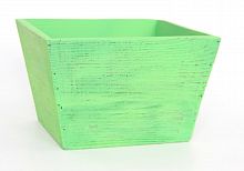 Кашпо деревянное квадратное (21*21*15см) цв.зелёный антик RD-52055F с доставкой по России от фирмы Изумруд