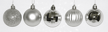 Шар-декор новогодний (d-6см) набор  цв.серебро DN-55518    Цена за 20шт с доставкой по России от фирмы Изумруд