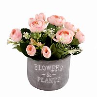 Цветы в кашпо (H-20см)            HN-64650D цв.розовый с доставкой по России от фирмы Изумруд