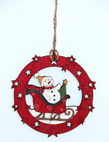 Декор новогодний "Снеговик" (10*1*10см)  DN-52130 с доставкой по России от фирмы Изумруд