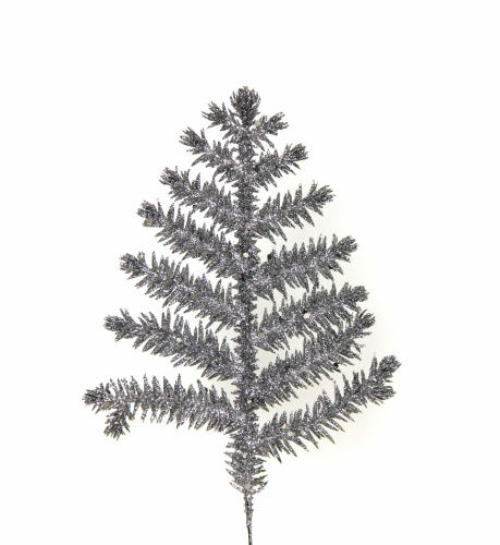 Ветка-декор новогодний цв.серебро (L-24см) DN-58805           (упаковка 72шт) оптом