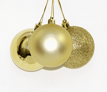 Шар-декор новогодний (d-6см)  набор  цв.золото                     DN-52019                    Цена за 6шт с доставкой по России от фирмы Изумруд