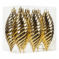 Завиток-декор новогодний (h-10см) набор  цв.золото              DN-53167                         Цена за 6шт с доставкой по России от фирмы Изумруд