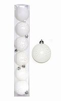 Шар-декор новогодний (d-6см) набор цв.белый антик DN-55497            Цена за 6шт с доставкой по России от фирмы Изумруд