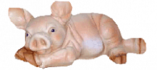 Свинка  лежачая                             14.03 - фигура садовая  (22см) с доставкой по России от фирмы Изумруд