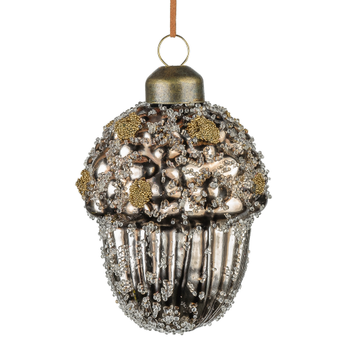 Жёлудь-декор новогодний (6*8см) DN-65347 (упаковка 12шт) оптом