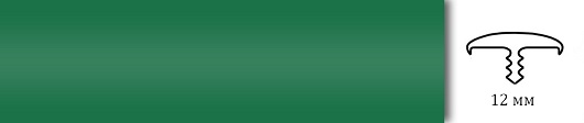 Врезной профиль из гибкого ПВХ T12 BK120 зеленый.