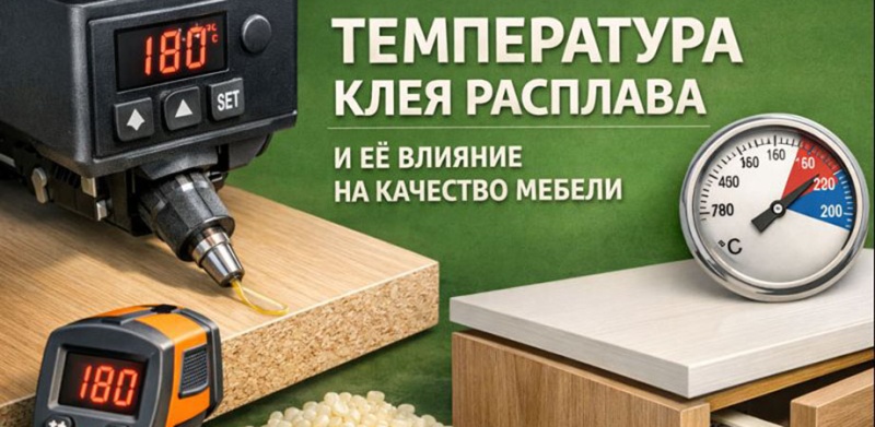 Температура плавления клея-расплава и её влияние на качество мебели