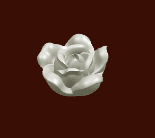 Декоративная мебельная ручка-розочка SY 12176 из ABS-пластика.