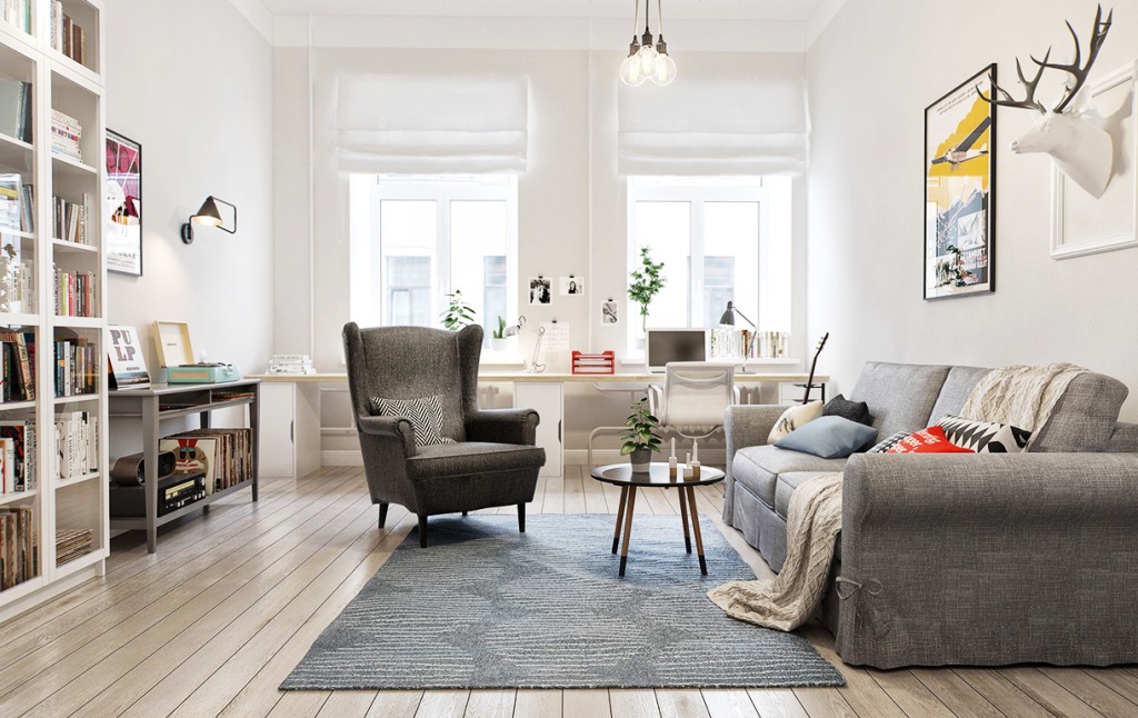 скандинавский стиль интеьера