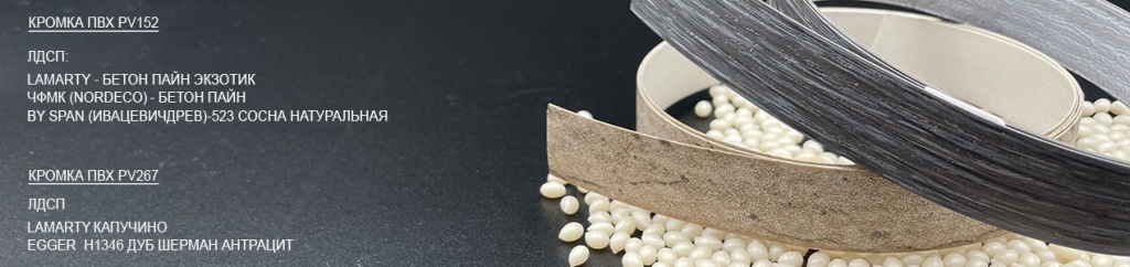 таблица соответствия кромки к плите ЛДСП 