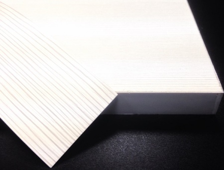 Кромочная лента ПВХ 0,4*19 мм CL1510 с плитой ЛДСП 16 мм выбеленное дерево.