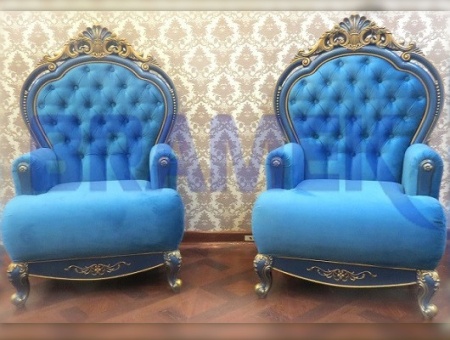 Декоративная опора из ABS-пластика SY 8834 для мебели - пример использования. Кресла с пластиковыми опорами.