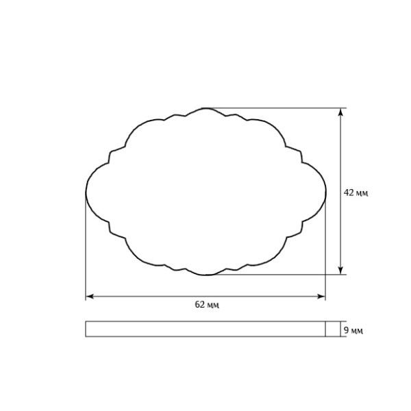 Мебельная розетка SY 0705 схематичное изображение с указанием размеров.