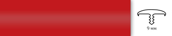 Врезной профиль из гибкого ПВХ T09 BK127 красный.