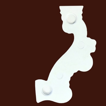 Мебельный угловой декор SY 0851-2 вид сзади