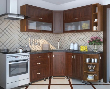 Мебель с кромкой пвх 0,4*28 мм PV4853 - пример использования. Цвет орех светлый.