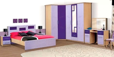 Мебель с кромкой пвх 0,4*19 мм BR742-911 - пример использования. Цвет фиолетовый.