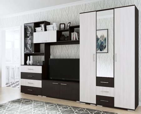 Мебель с кромкой пвх 1*43 мм BR613 - пример использования. Цвет ясень анкор белый.