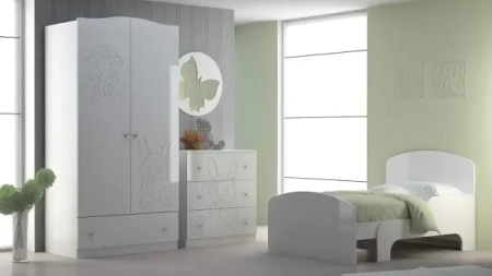 Мебель с кромкой пвх 0,4*50 мм PV2250 - пример использования. Цвет белый.