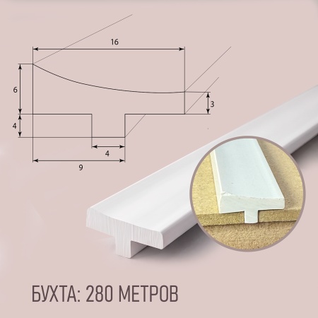 Схема молдинга 145 с размерами