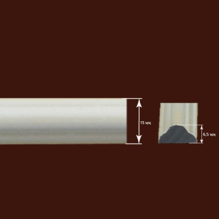 Декоративный гибкий молдинг для мебели SY 67 схематичное изображение с указанием размеров.