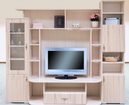 Мебель с кромкой пвх 1,8*42 мм BR301 - пример использования. Цвет бук стелла.