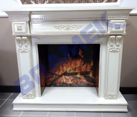 Декоративный молдинг SY 211 на мебели - пример использования. Декорирование камина мебельным молдингом пвх.