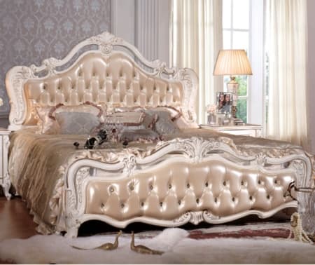 Декоративная накладка из ABS-пластика SY 77006 для спинки кровати - пример использования.