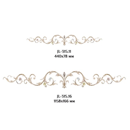 Сочетание переводной декоративной наклейки для мебели JL 315.16 с наклейкой JL 315.11.