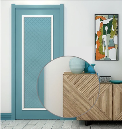 Гибкая 3Д панель D 089 на мебели - пример 1 (гибкие 3Д панели для мебельных фасадов)