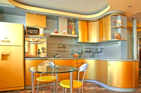 Мебель с врезным кантом пвх 017B gold - пример использования.