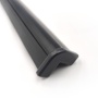 Заглушка SY19070 черная в сборе с торцевым профилем ТН12 ВК122 и угловым профилем УС1 ВК122 черного цвета.