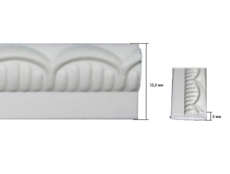 Декоративный гибкий молдинг для мебели SY 147 схематичное изображение с указанием размеров.