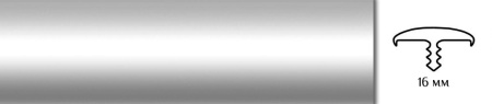 Врезной профиль с обхватом из гибкого ПВХ 017B steel сталь матовая.