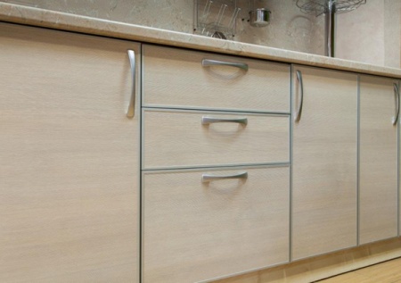 Мебель с кромкой пвх 1,8*30 мм BR609 - пример использования. Цвет сосна лоредо.