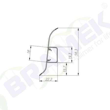 Плинтус пвх 58 мм