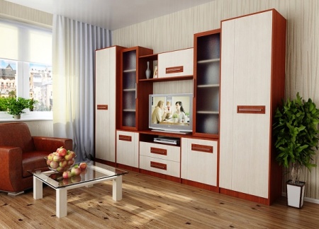 Мебель с кромкой пвх 0,4*19 мм PV4966 - пример использования. Цвет яблоня светлая.